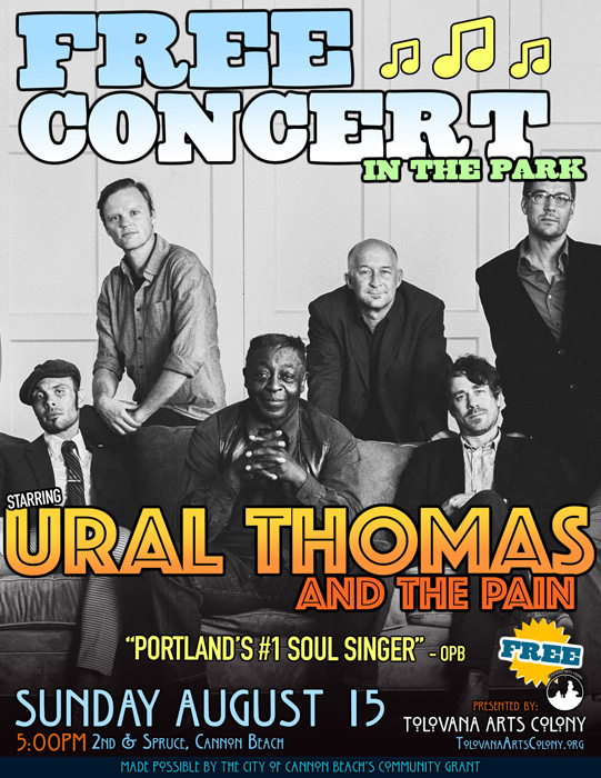 Free Concert in the Park: Ural Thomas and The Pain in Cannon Beach