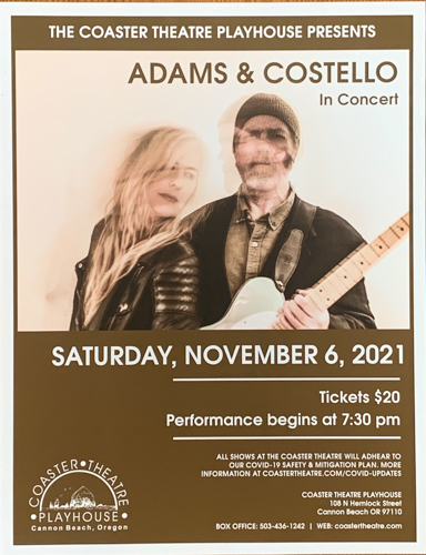 Adams and Costello in concert at the Coaster Theater in Cannon Beach