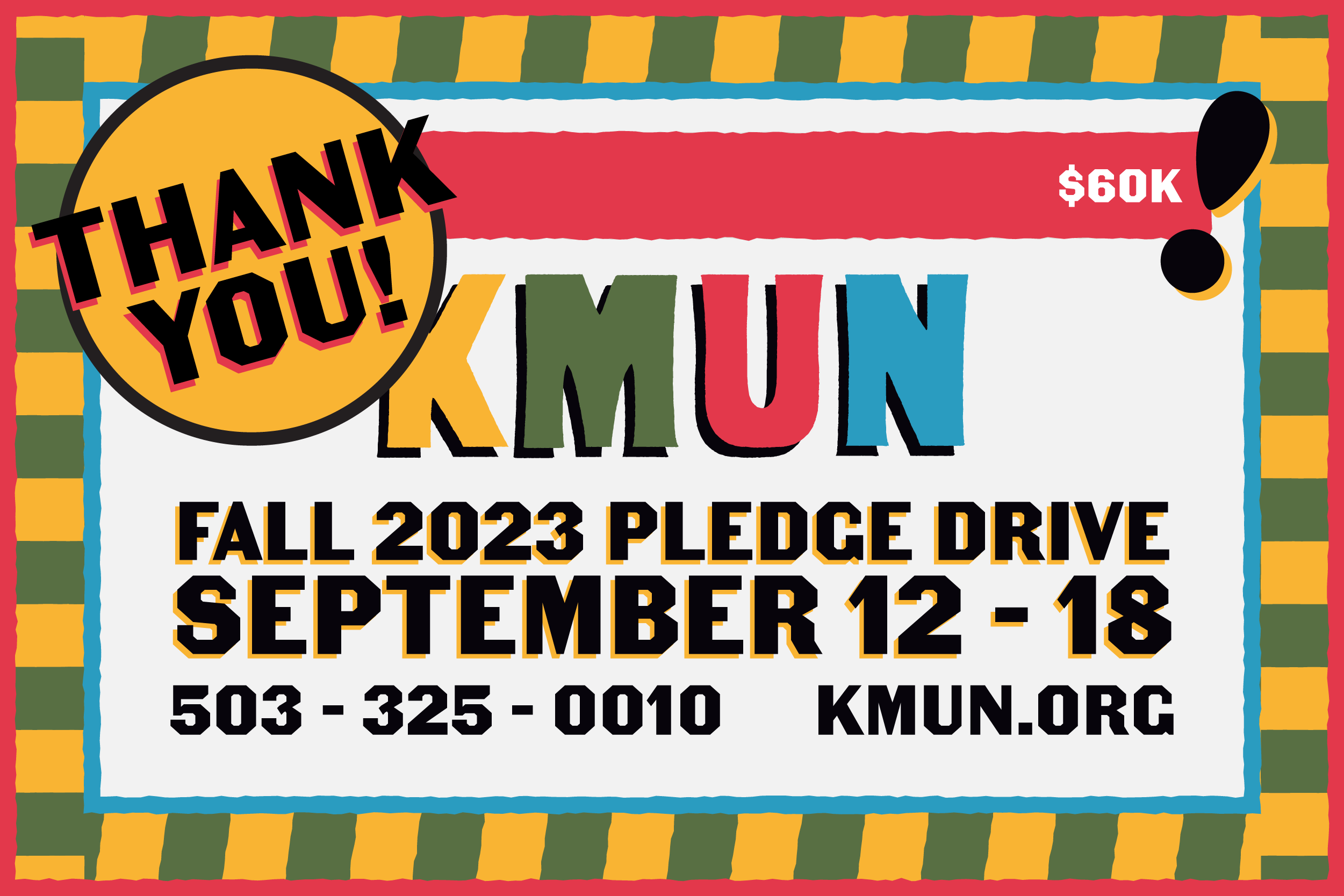 KMUN Fall 2023 Pledge Drive is September 12th through 18th. Click to donate now!