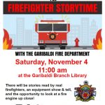 Firefighter Storytime at Garibaldi Branch Library