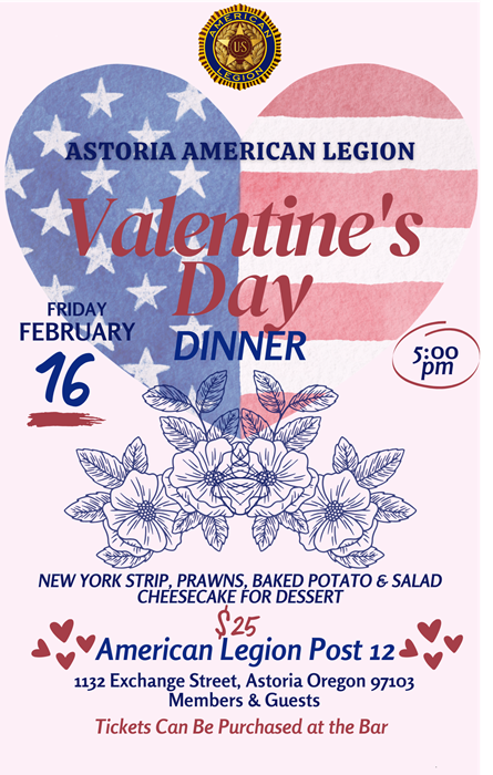 Astoria American Legion Valentines Dinner