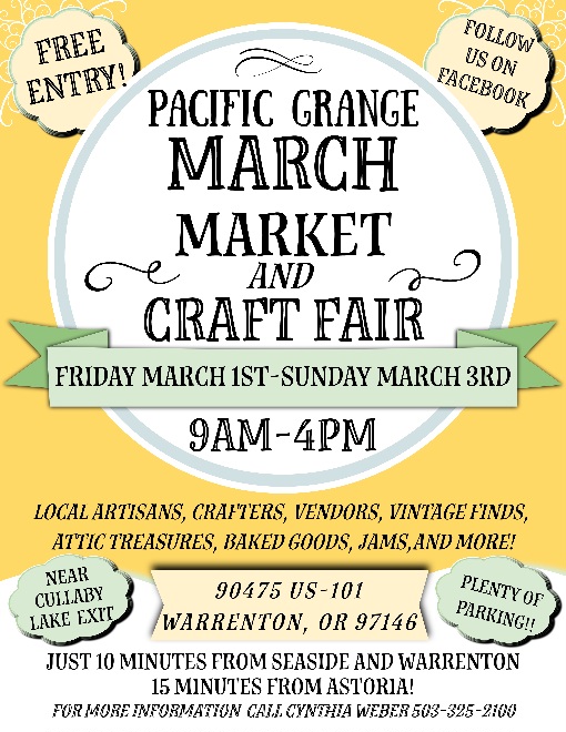 Pacific Grange March Market and Craft Fair