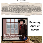 Rhyme 'Em Cowboy! Original Cowboy Poetry with Tom Swearingen at Tillamook County Library