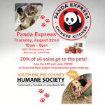 Panda Express Fundraiser for the South Pacific County Humane Society