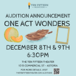 Auditions for One Act Wonders