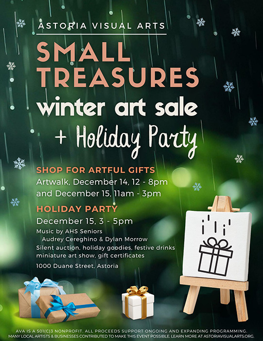 Small Treasures Fundraiser and Holiday Party at Astoria Visual Arts