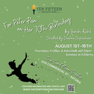 For Peter Pan on her 70th Birthday