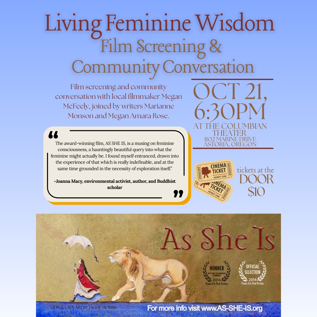 Living Feminine Wisdom: Film Screening and Community Conversation