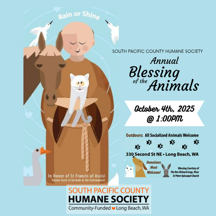 Blessing of the Animals at South Pacific County Humane Society