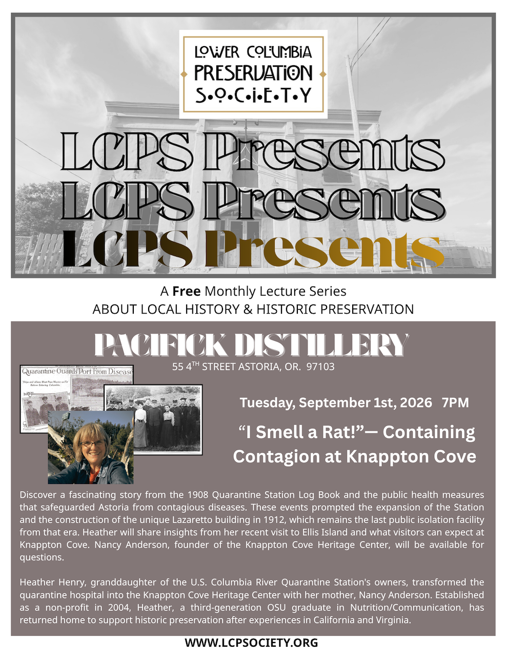 LCPS Presents "I Smell a Rat!" Containing Contagion at Knappton Cove