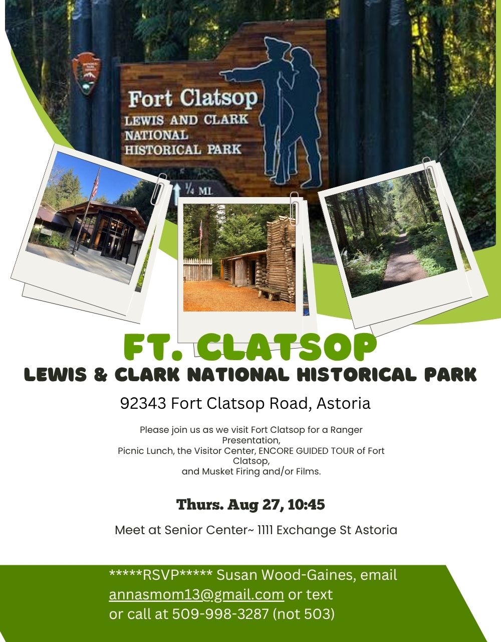 Senior Center Fort Clatsop Tour and Picnic